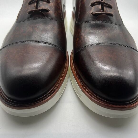 Taft cap‎ toe Lace up espresso Model 102 leather Men dress shoes - Men 10.5 New - Picture 5 of 12